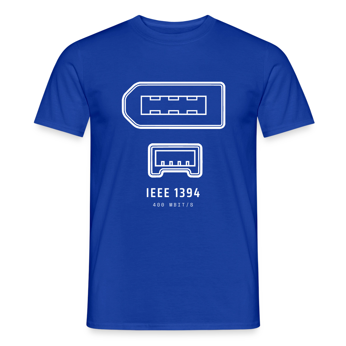"IEEE 1394, 400 Mbit/s" Motiv-T-Shirt für Männer, Farbe Dunkelblau