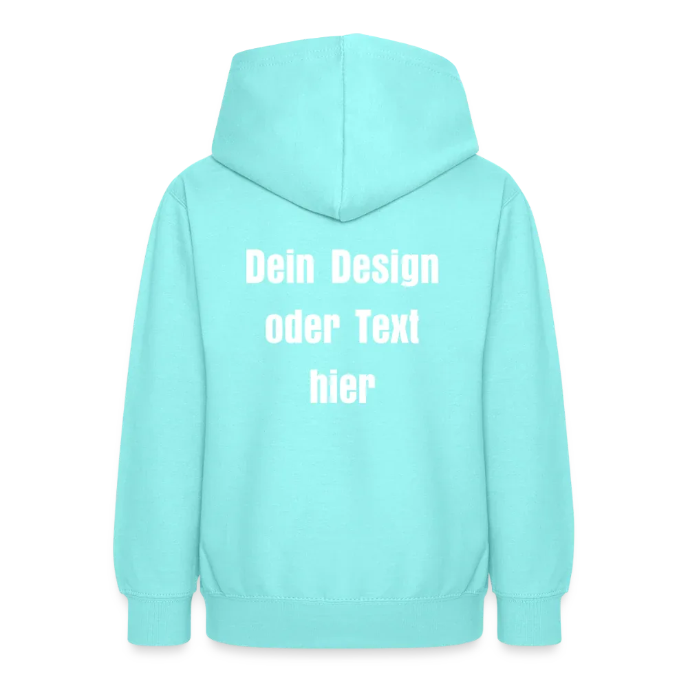 Teenager Hoodie - personalisierbare Vorder- und Rückseite - Pfefferminze
