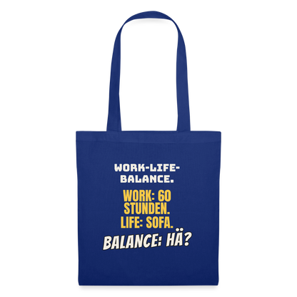 Balance: hä? Stoffbeutel, Farbe Royalblau