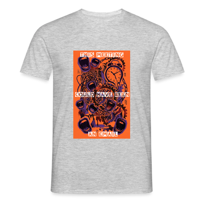 "Meeting Email" Motiv-T-Shirt für Männer - Grau meliert