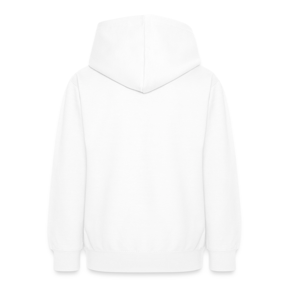 Teenager Hoodie - personalisierbare Vorder- und Rückseite - Weiß