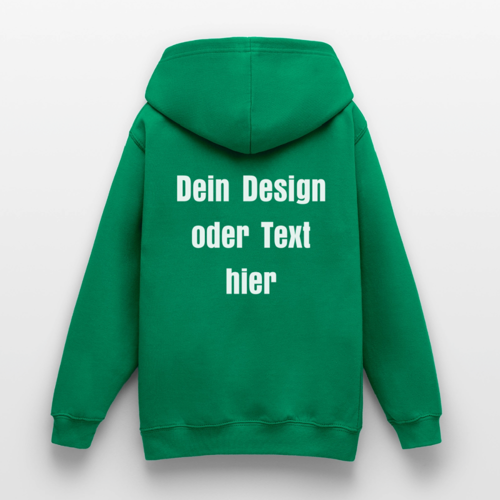Teenager Hoodie - personalisierbare Vorder- und Rückseite - Kelly Green