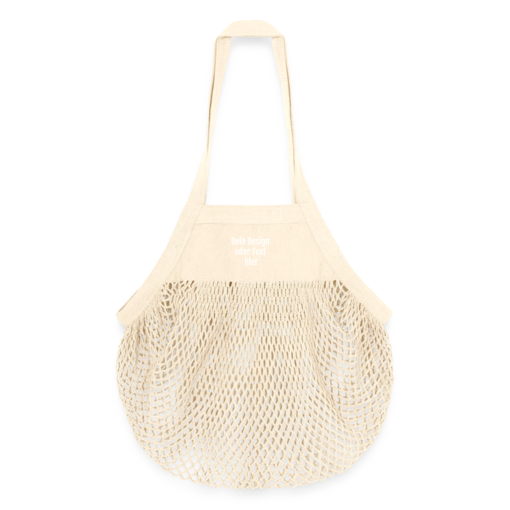 Organic Mesh-Einkaufstasche - personalisierbar - Natur