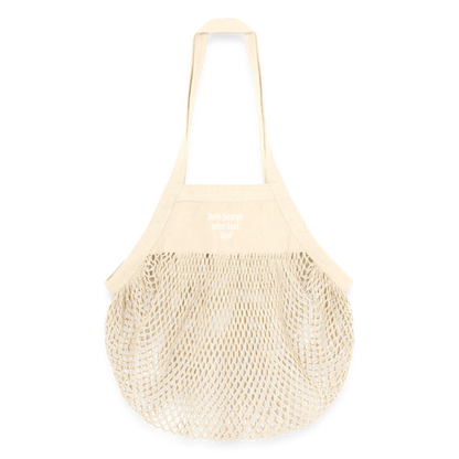 Organic Mesh-Einkaufstasche - personalisierbar - Natur