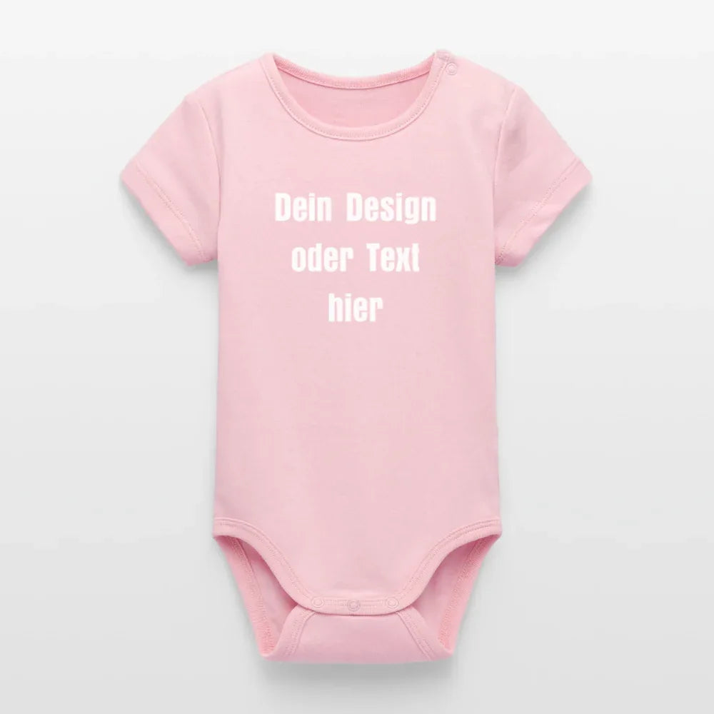 Stanley/Stella Baby Bio Kurzarm-Body - personalisierbar - Hellrosa