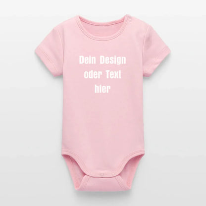 Stanley/Stella Baby Bio Kurzarm-Body - personalisierbar - Hellrosa