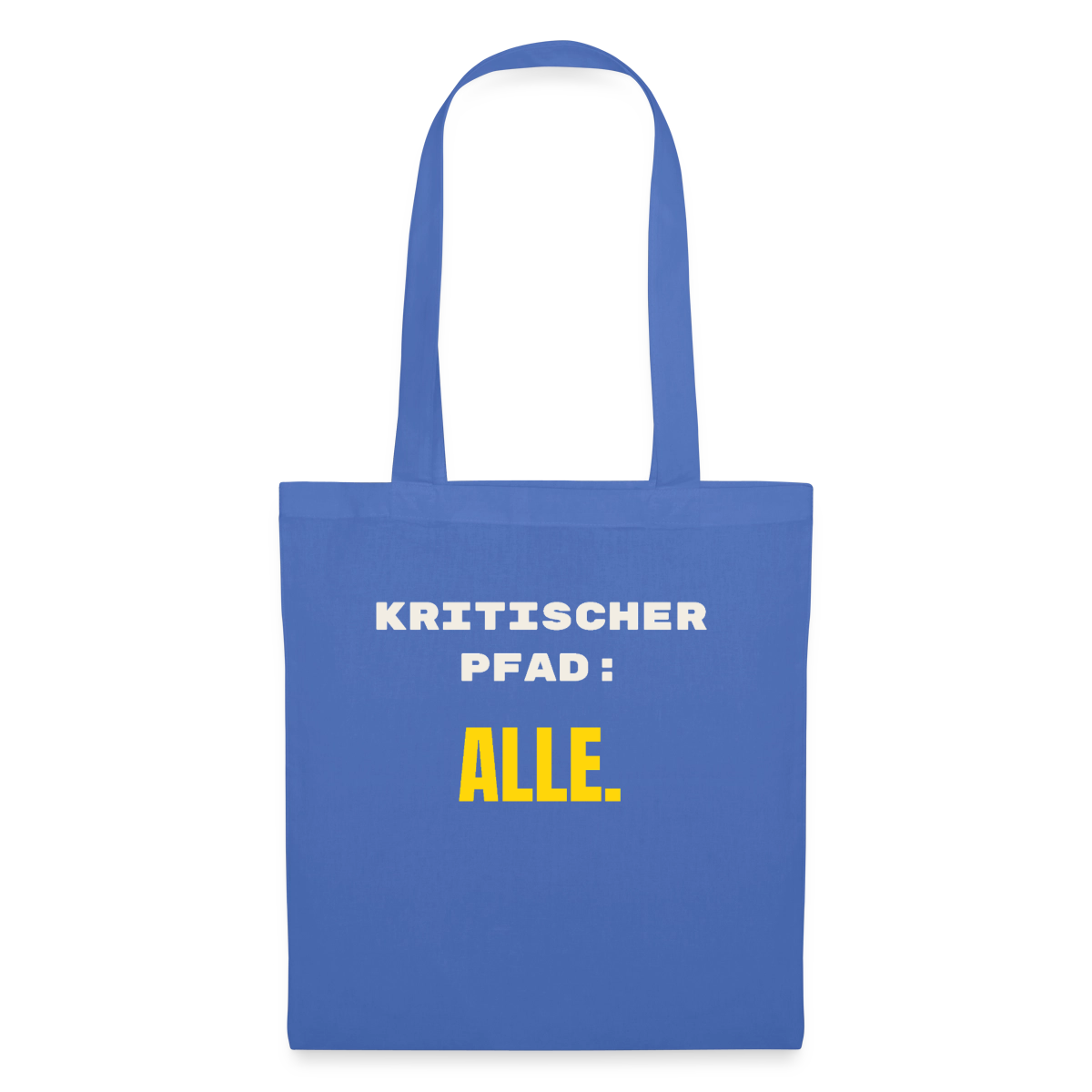 Kritischer Pfad: alle. Stoffbeutel, Farbe Hellblau
