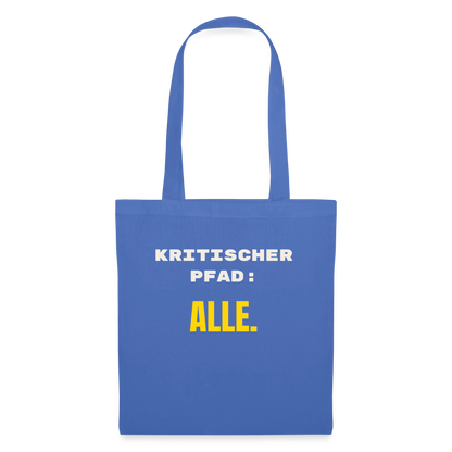 Kritischer Pfad: alle. Stoffbeutel, Farbe Hellblau