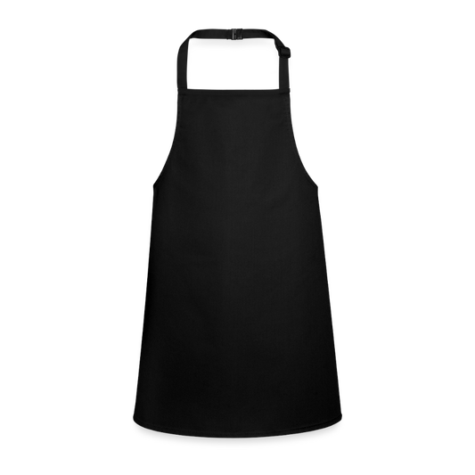 Schürze für Kinder aus 65% Polyester / 35% Baumwolle - personalisierbar - Schwarz
