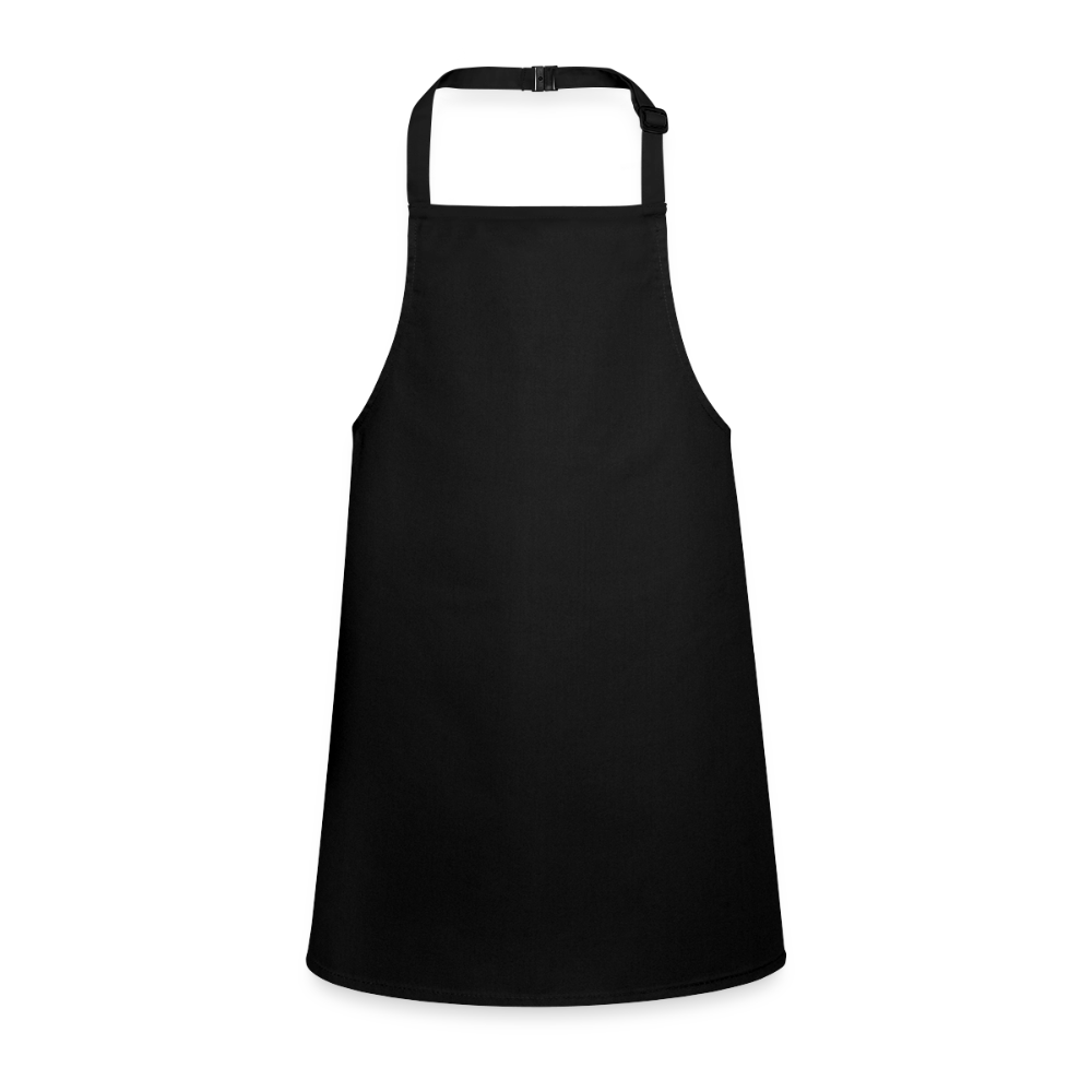 Schürze für Kinder aus 65% Polyester / 35% Baumwolle - personalisierbar - Schwarz