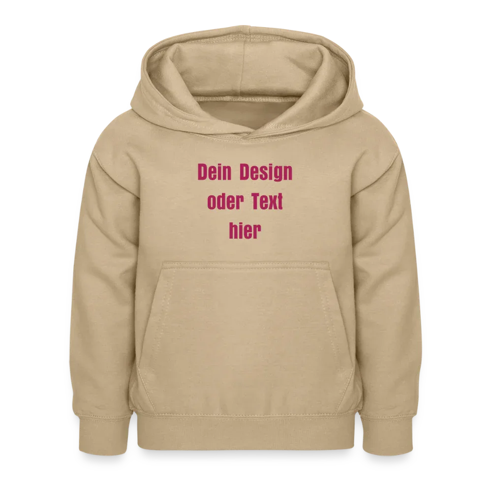 Kinder Hoodie - personalisierbare Vorder- und Rückseite - Sand