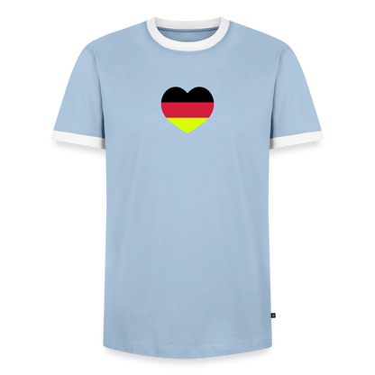 Männer T-Shirt Fussball "Spielmacher" - Hellblau/Weiß 