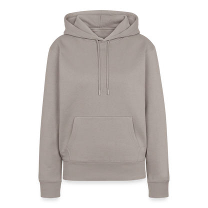 Frauen Premium Hoodie - personalisierbare Vorder- und Rückseite - Taupe