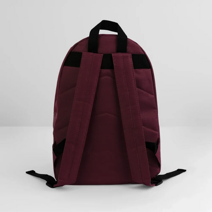 Klassischer Rucksack - personalisierbar - Burgunderrot