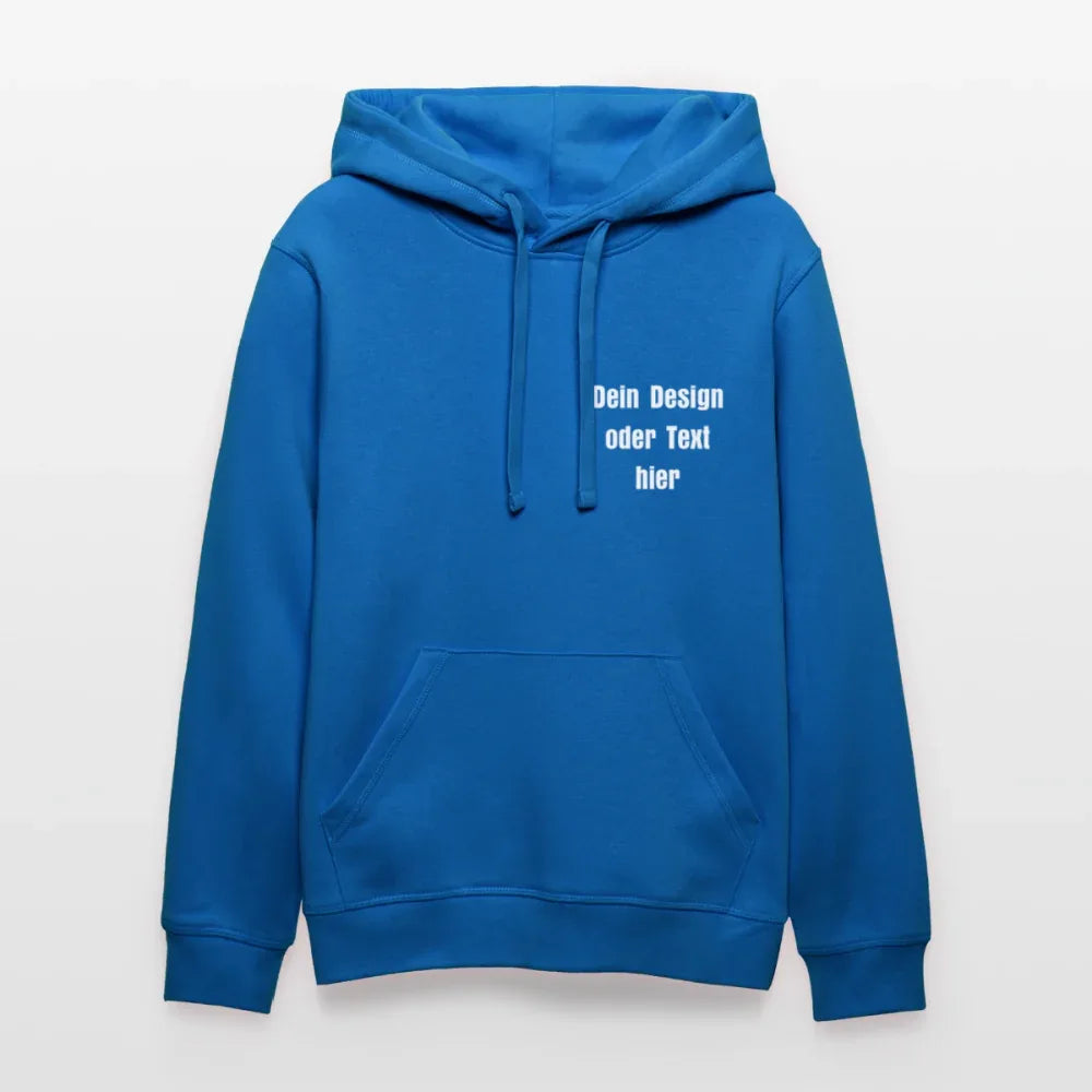 Stanley/Stella Unisex Bio-Hoodie DRUMMER - personalisierbare Vorder- und Rückseite - Königsblau