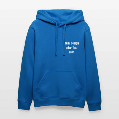 Stanley/Stella Unisex Bio-Hoodie DRUMMER - personalisierbare Vorder- und Rückseite - Königsblau