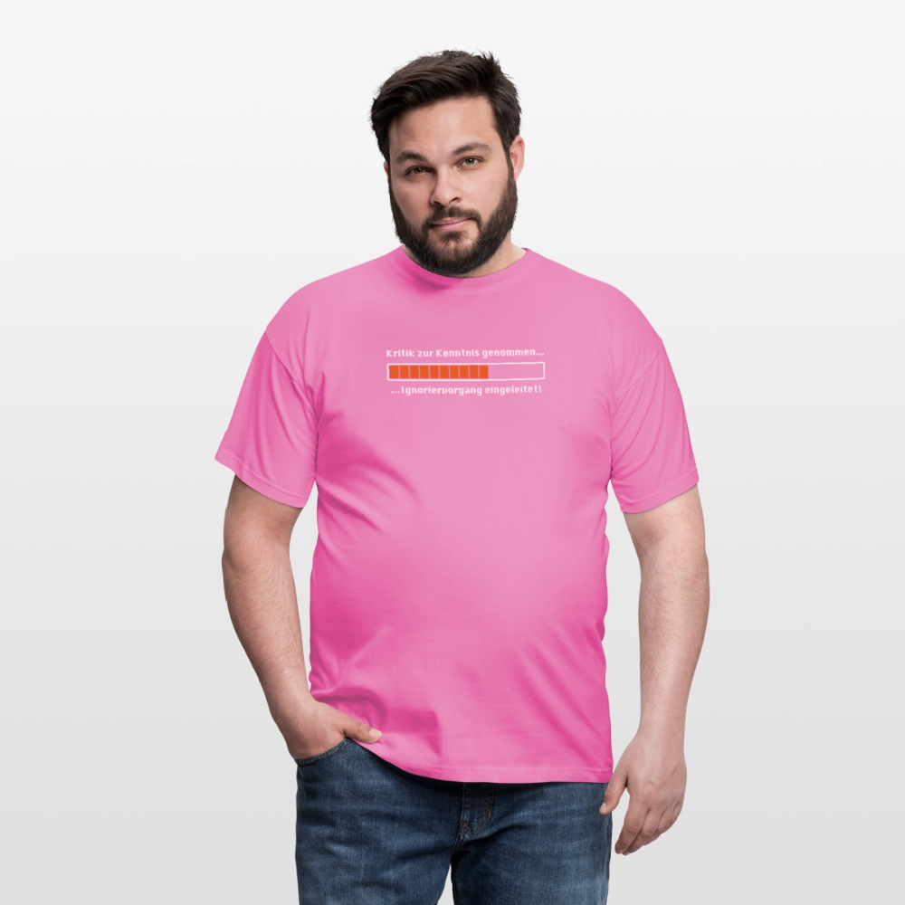 "Kritik" Motiv-T-Shirt für Männer - Pink