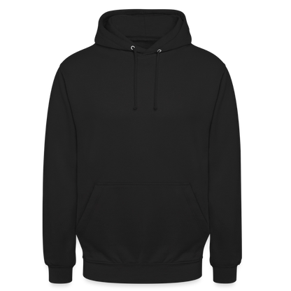 Unisex Hoodie - personalisierbare Vorder- und Rückseite - Schwarz