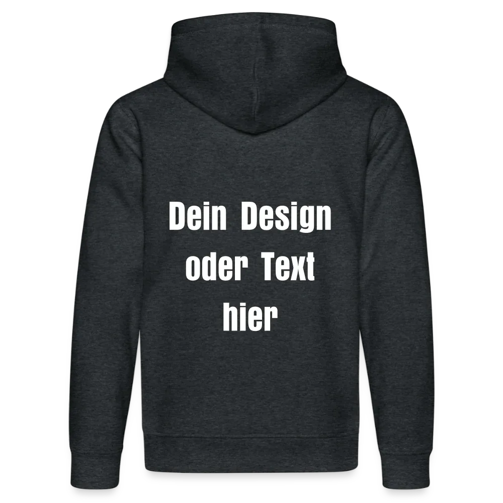 Stanley/Stella Unisex Bio-Hoodie DRUMMER - personalisierbare Vorder- und Rückseite - Dunkelgrau meliert