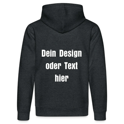 Stanley/Stella Unisex Bio-Hoodie DRUMMER - personalisierbare Vorder- und Rückseite - Dunkelgrau meliert