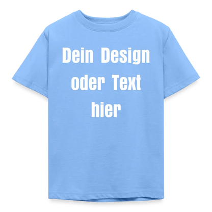 Kinder T-Shirt - personalisierbare Vorder- und Rückseite - Himmelblau