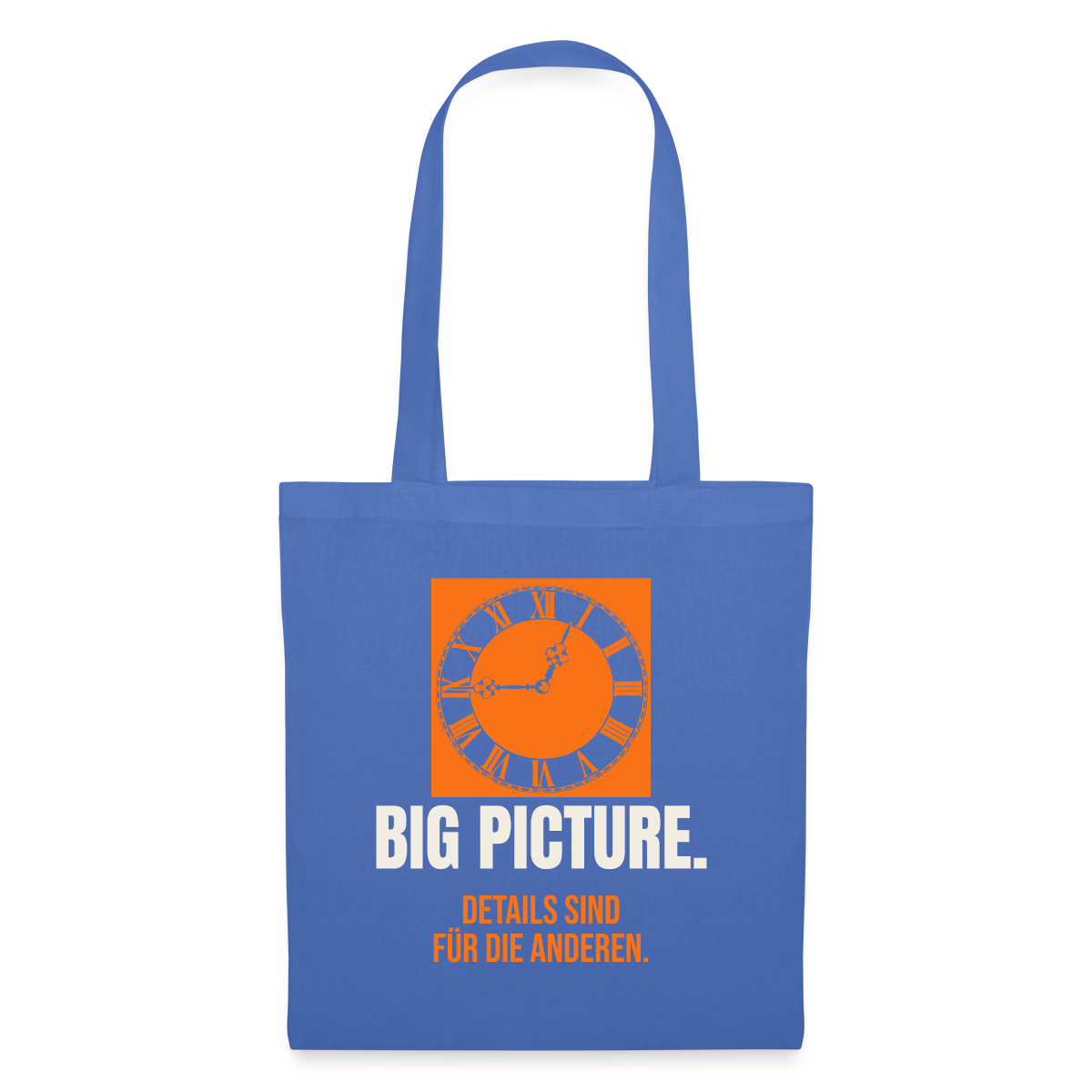 Big Picture. Details sind für die anderen. Stoffbeutel, Farbe Hellblau