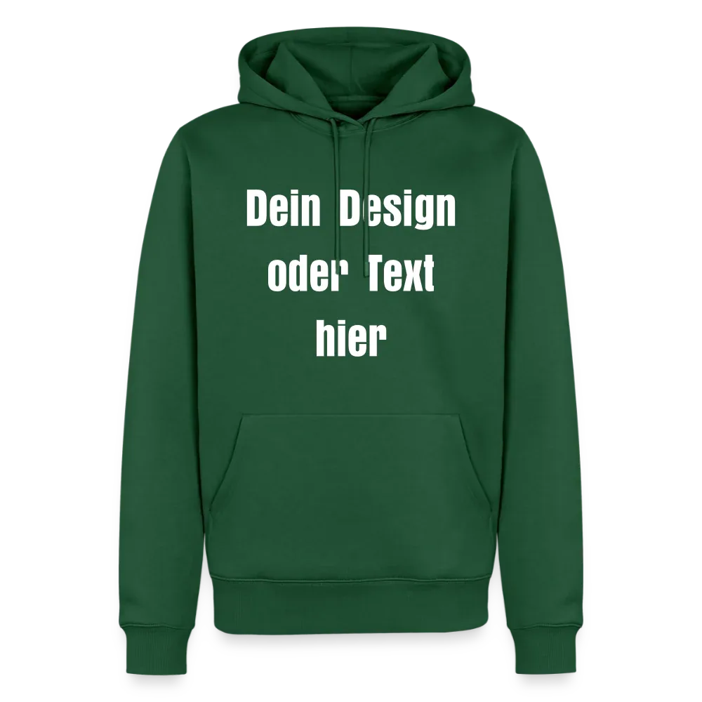 Männer Premium Hoodie - personalisierbare Vorder- und Rückseite - Flaschengrün