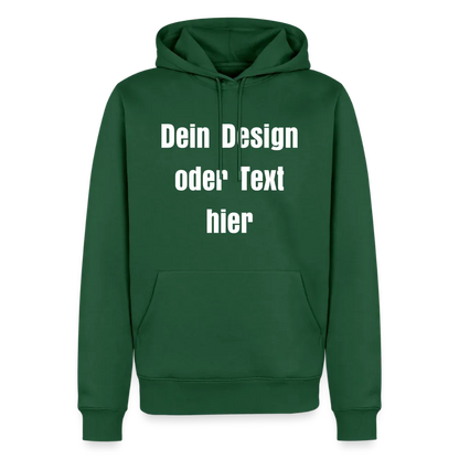 Männer Premium Hoodie - personalisierbare Vorder- und Rückseite - Flaschengrün