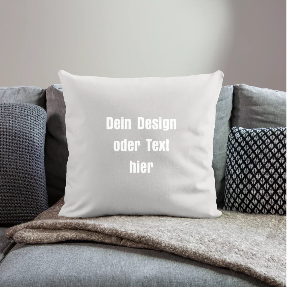 Sofakissenbezug 44 x 44 cm - personalisierbar - Naturweiß 