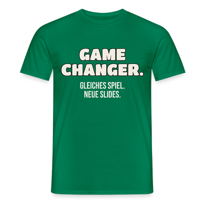 Game Changer. Gleiches Spiel. Neue Slides. Motiv-T-Shirt für Männer, Farbe Kelly Green