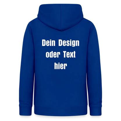 Frauen Hoodie - personalisierbare Vorder- und Rückseite - Royalblau