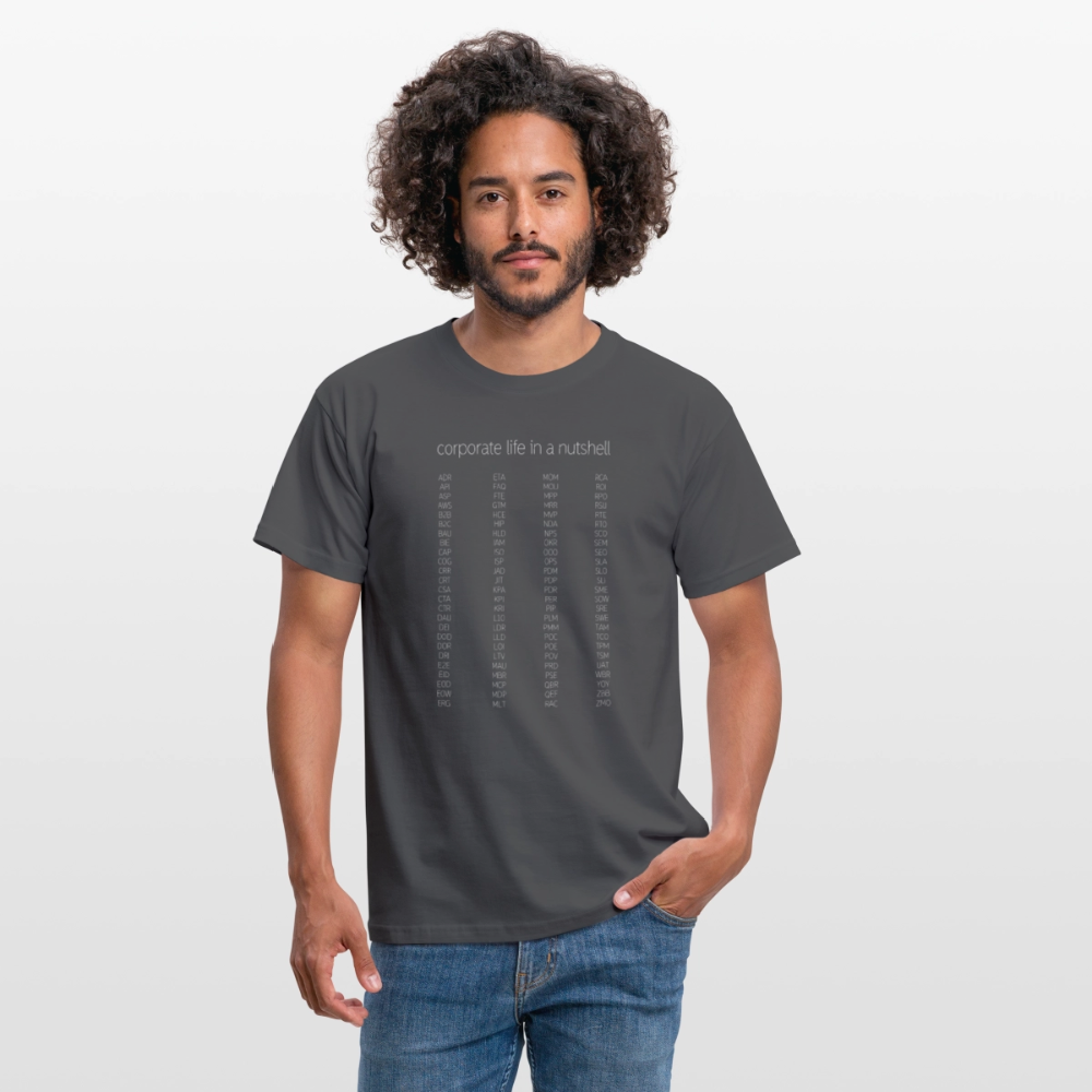 "Corporate life" - Motiv-T-Shirt für Männer - Anthrazit