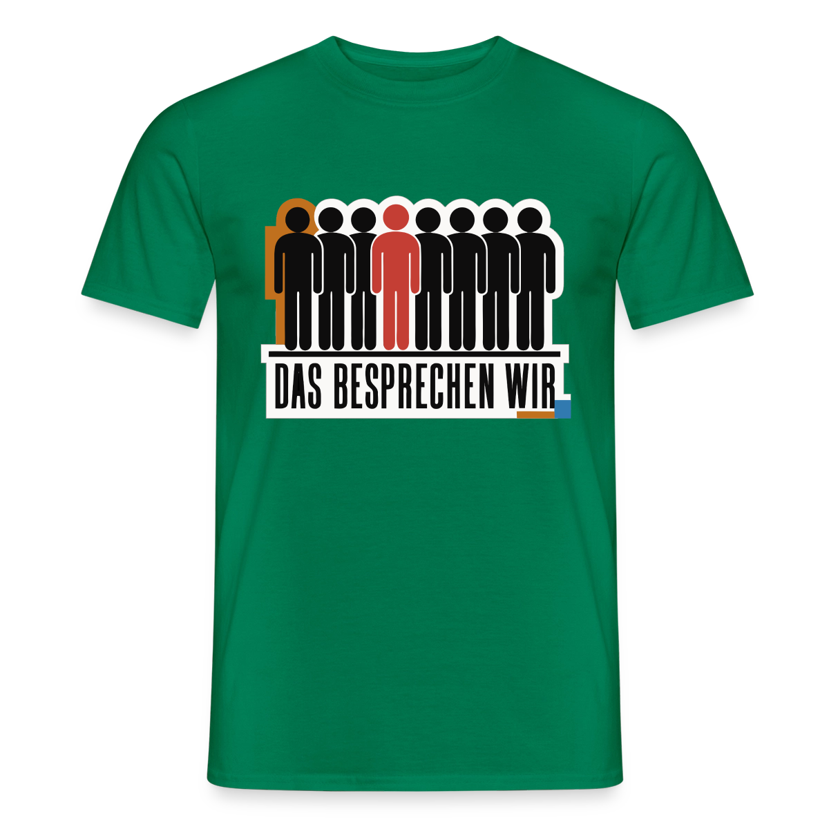 "Das besprechen wir. Isotype-Motiv" Motiv-T-Shirt für Männer, Farbe Kelly Green