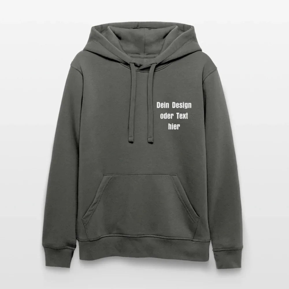 Stanley/Stella Unisex Bio-Hoodie DRUMMER - personalisierbare Vorder- und Rückseite - Anthrazit