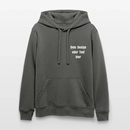 Stanley/Stella Unisex Bio-Hoodie DRUMMER - personalisierbare Vorder- und Rückseite - Anthrazit