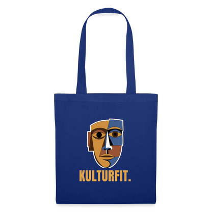 Kulturfit. Kubismus-Motiv Stoffbeutel, Farbe Royalblau