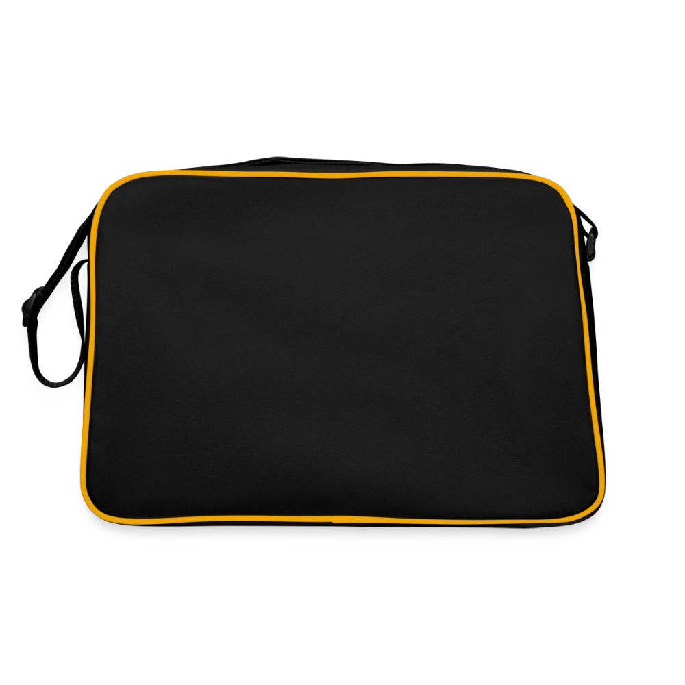 Retro Tasche mit Reißverschluss "PIXEL" - Schwarz/Gold