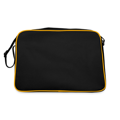 Retro Tasche mit Reißverschluss "PIXEL" - Schwarz/Gold