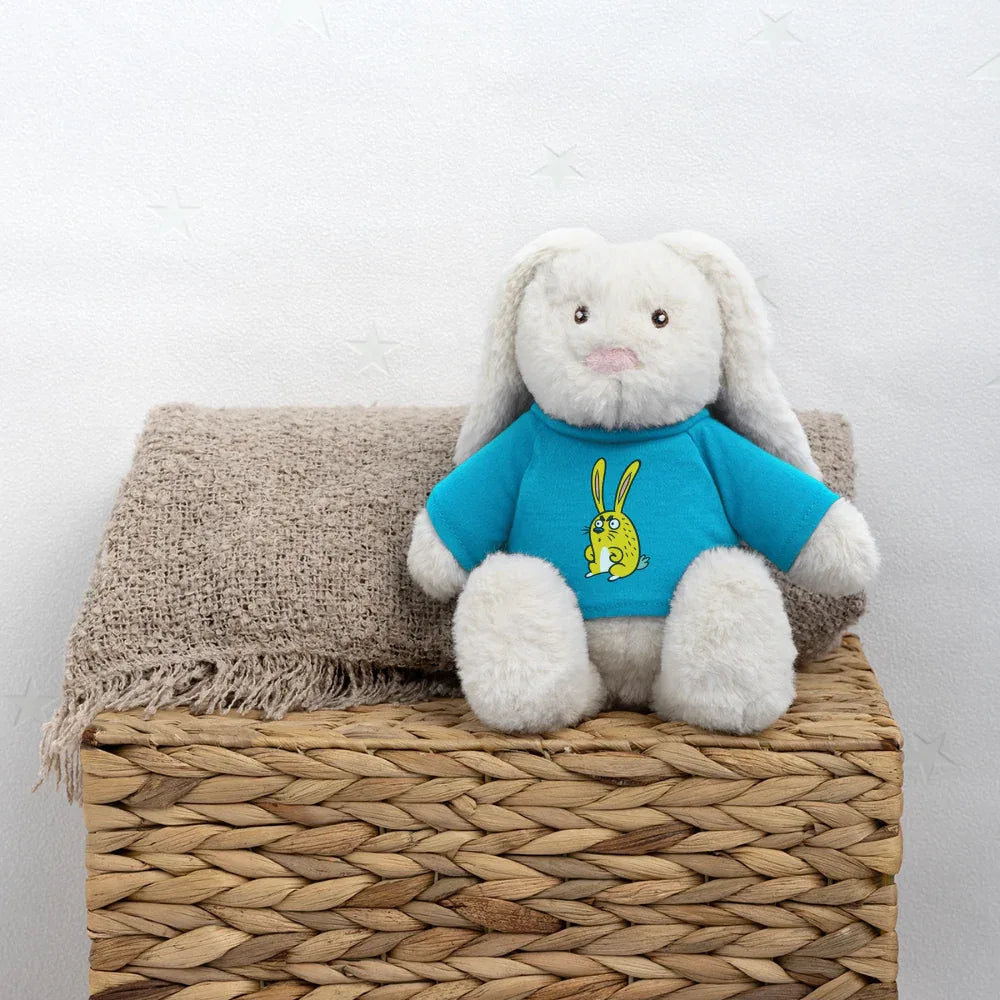 MiniFeet® RecycelHase® Creme - personalisierbar - Atollblau
