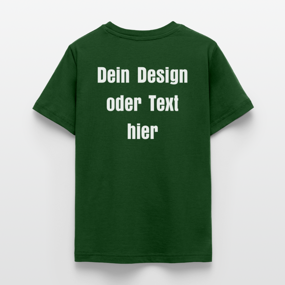 Teenager T-Shirt - personalisierbare Vorder- und Rückseite - Forstgrün 