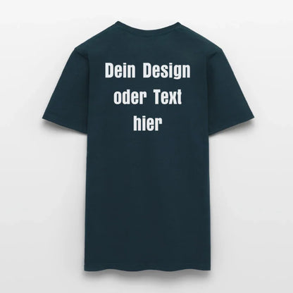 Männer T-Shirt - personalisierbare Vorder- und Rückseite - Navy