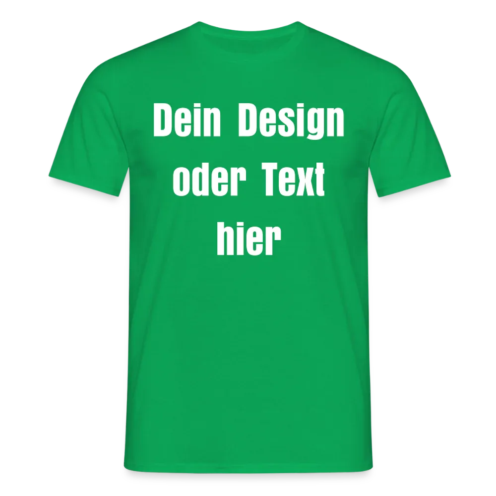 Männer T-Shirt - personalisierbare Vorder- und Rückseite - Kelly Green