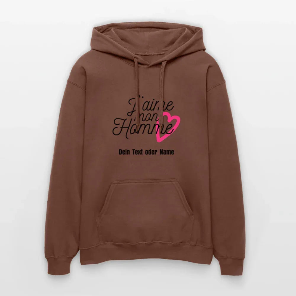 Kuschel-Hoodie "Valentine" für Frauen – personalisierbar & weich - Kakao
