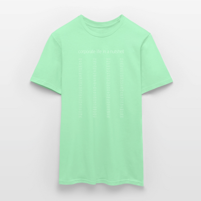 "Corporate life" - Motiv-T-Shirt für Männer - Mintgrün