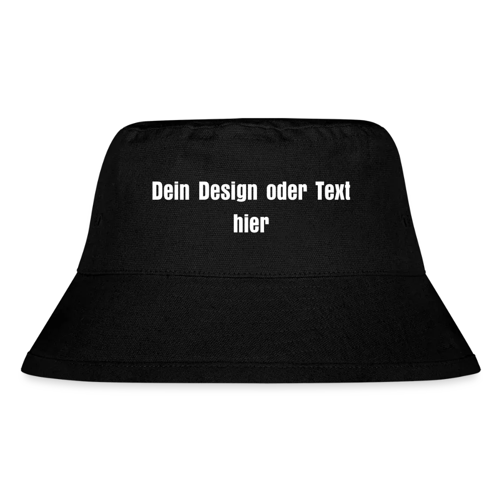 Stanley/Stella recycelter Bucket Hat - personalisierbar - Schwarz