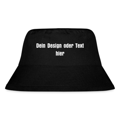 Stanley/Stella recycelter Bucket Hat - personalisierbar - Schwarz