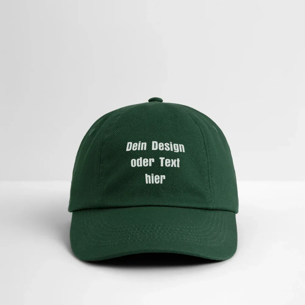 Baseballkappe - personalisierbar - Flaschengrün