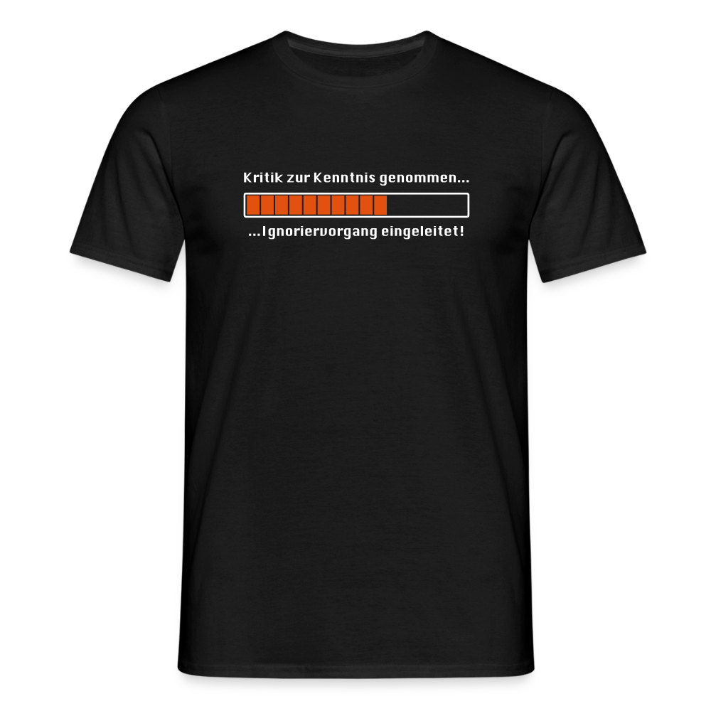 "Kritik" Motiv-T-Shirt für Männer - Schwarz