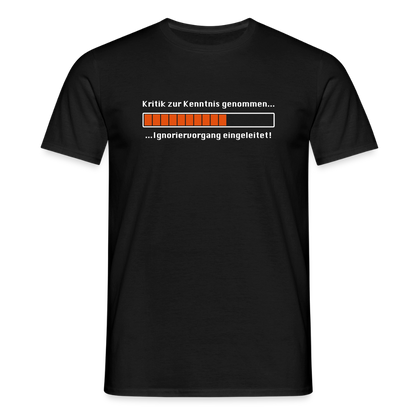 "Kritik" Motiv-T-Shirt für Männer - Schwarz
