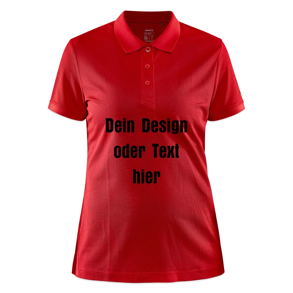 CRAFT Core Unify Frauen Polo Shirt - personalisierbar - Rot
